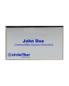 Circle Fiber Name Badge