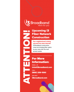  Construction Door Hanger  (Red)    For use in St. Louis, Northern IL, Galesburg